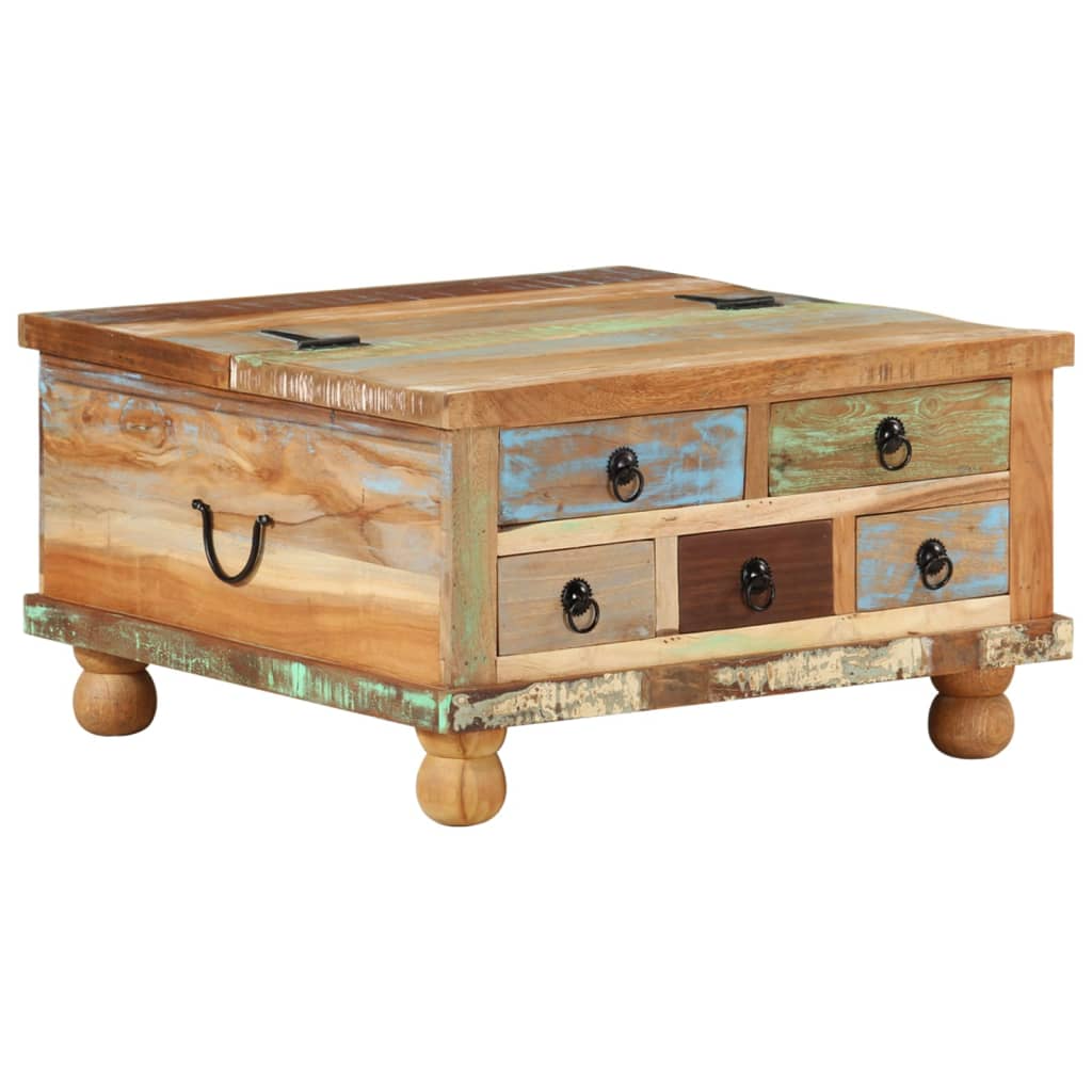 Vidaxl - Table basse Bois de récupération 70 x 70 x 38 cm - vidaXL - Imagen 2