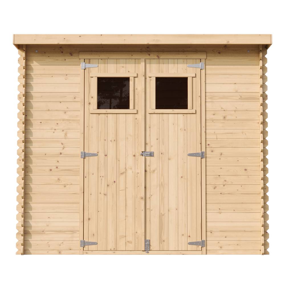 Timbela - Abri de jardin en bois l239xL142xH200cm/2.63 m² - Stockage extérieur - Petit abri à outils, Local à vélos - 19 mm d’épaisseur - Timbela M310 - Imagen 4