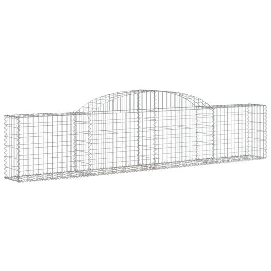 ComfortXL - Gabion Arqué Fer Galvanisé Mur Soutènement Jardin 11pcs 300x30x60/80cm - ComfortXL Outdoor Living - Image 3