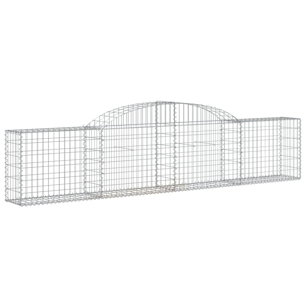 ComfortXL - Gabion Arqué Fer Galvanisé Mur Soutènement Jardin 11pcs 300x30x60/80cm - ComfortXL Outdoor Living - Image 3