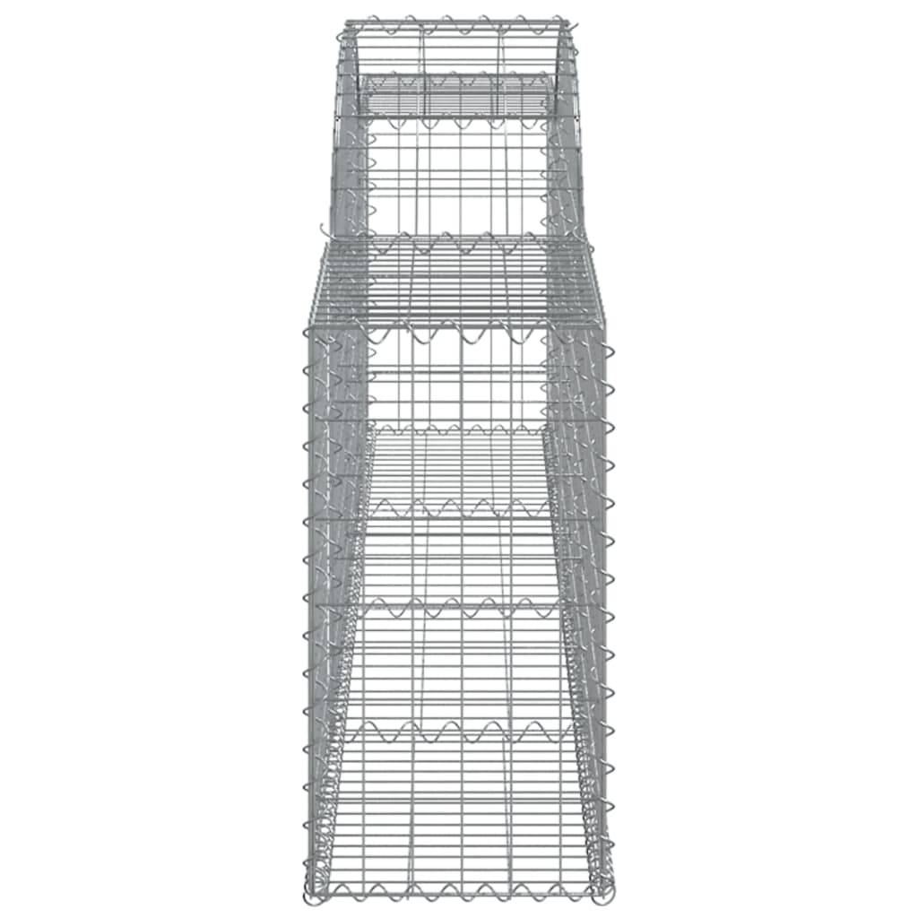 ComfortXL - Gabion Arqué Fer Galvanisé Mur Soutènement Jardin 11pcs 300x30x60/80cm - ComfortXL Outdoor Living - Image 5