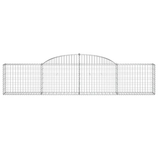 ComfortXL - Gabion Arqué Fer Galvanisé Mur Soutènement Jardin 11pcs 300x30x60/80cm - ComfortXL Outdoor Living - Image 4