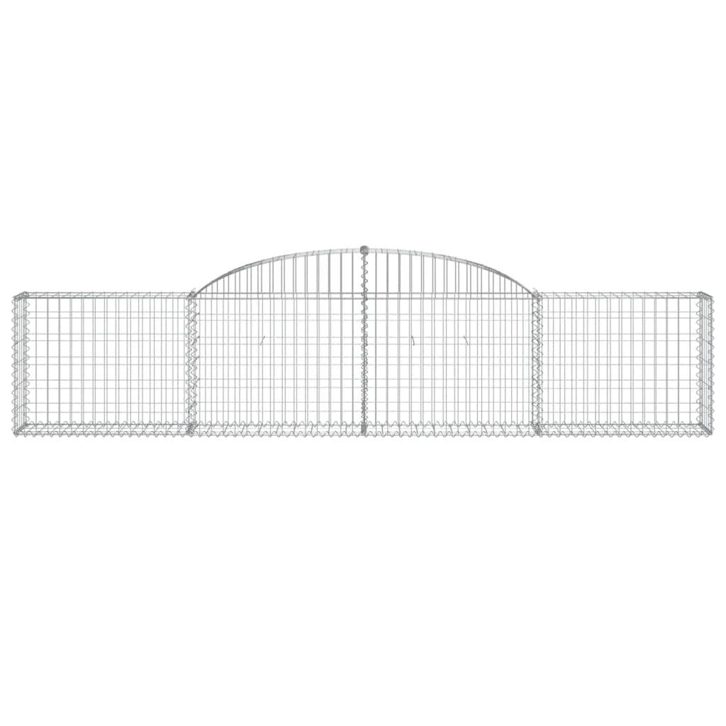 ComfortXL - Gabion Arqué Fer Galvanisé Mur Soutènement Jardin 11pcs 300x30x60/80cm - ComfortXL Outdoor Living - Image 4