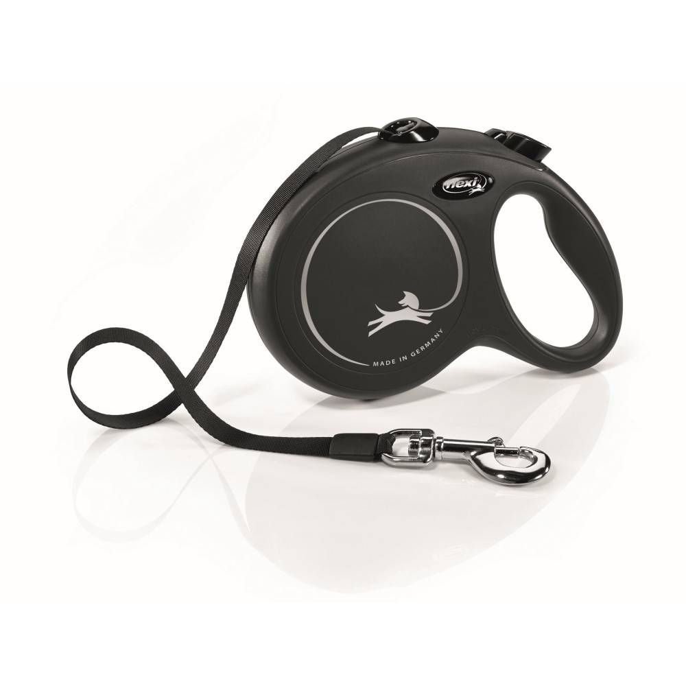 Flexi - Flexi - Laisse sangle 5 mètres L Max 50 KG noir laisse pour chien - Imagen 3