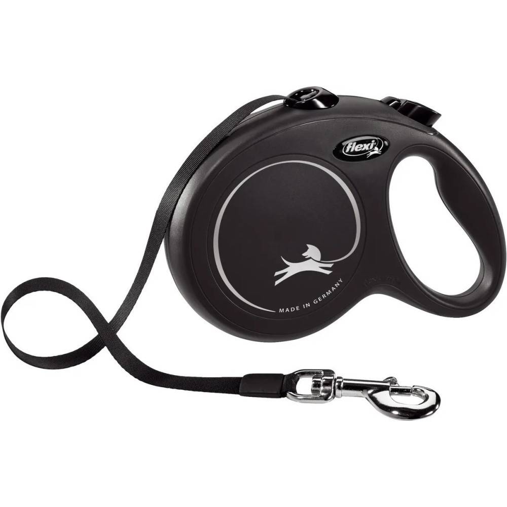 Flexi - Flexi - Laisse sangle 5 mètres L Max 50 KG noir laisse pour chien - Imagen 1