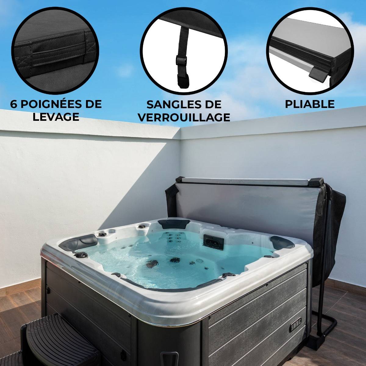 Monster Racking - Couverture de Jacuzzi 2m - Noir - Imagen 2