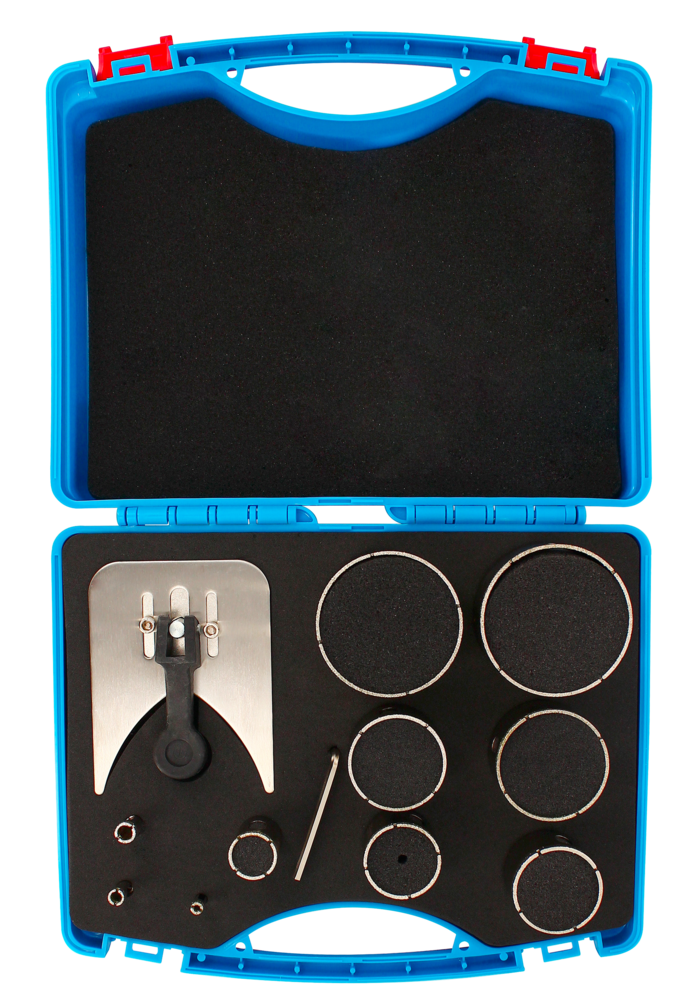 COFFRET 10 TREPANS DIAMANTES D6 A 68 + GUIDE - 4071 - LEMAN - Imagen 1