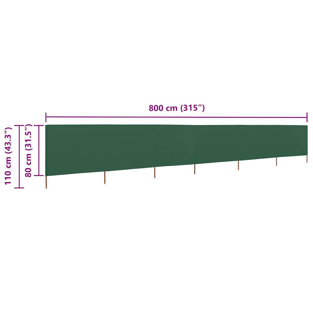 Paravent 6 panneaux tissu, vert, 800 x 80 cm - PANGIVO - Image 6