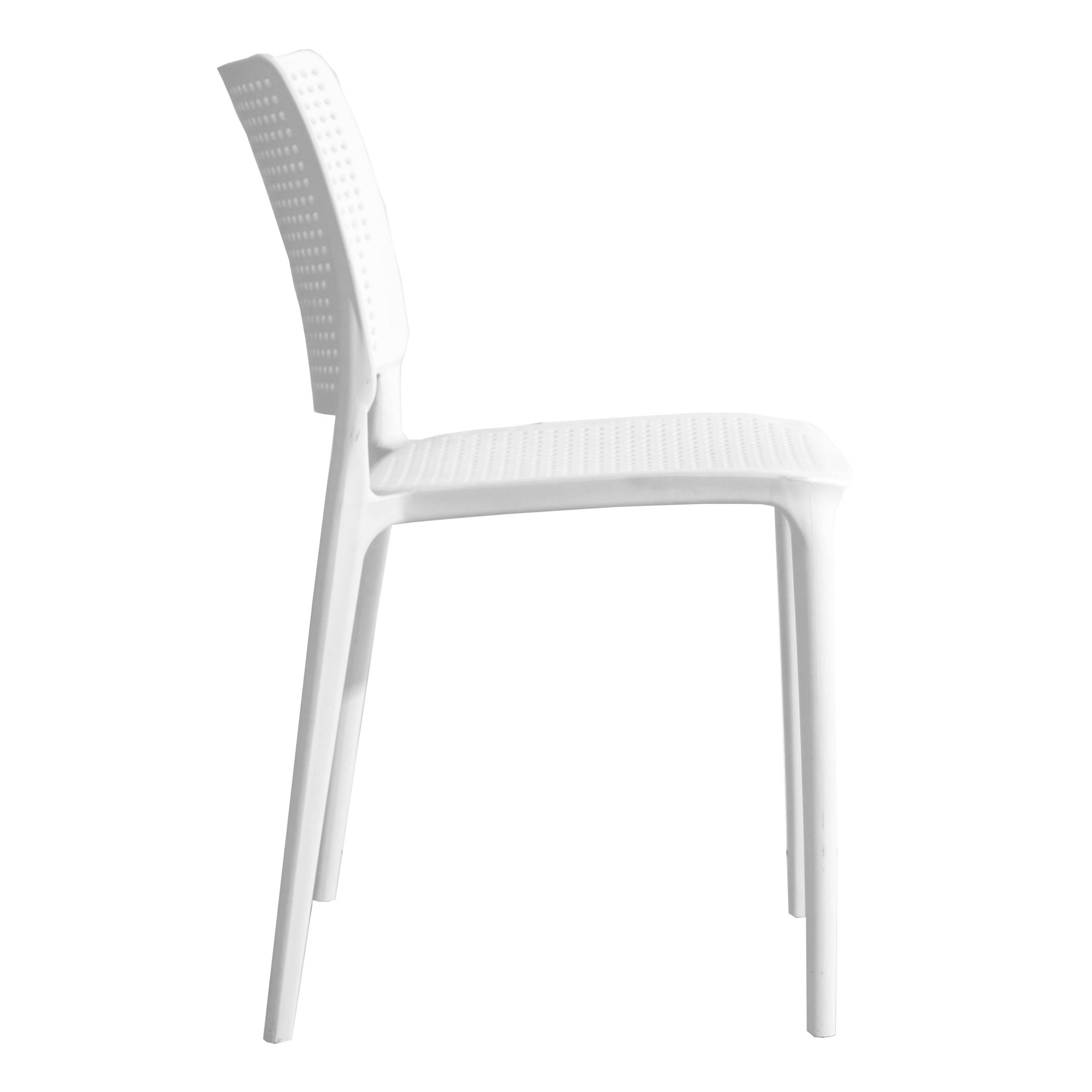 Oviala - Chaise de terrasse ajourée en plastique blanc Riga - Oviala - Imagen 5