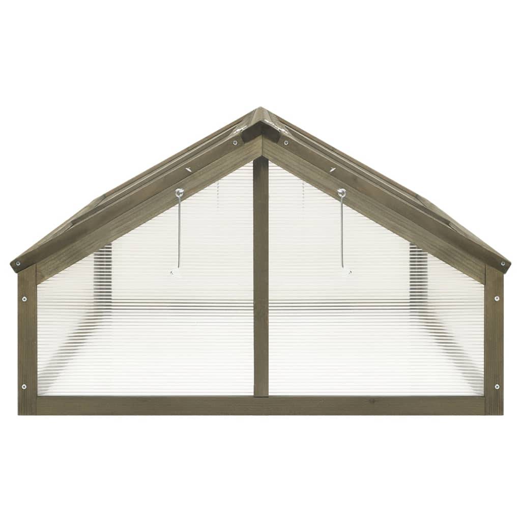 Serre Châssis Bois Sapin Massif Jardin Protection Semis 114x80x50cm Gris - ComfortXL Outdoor Living - Image 4