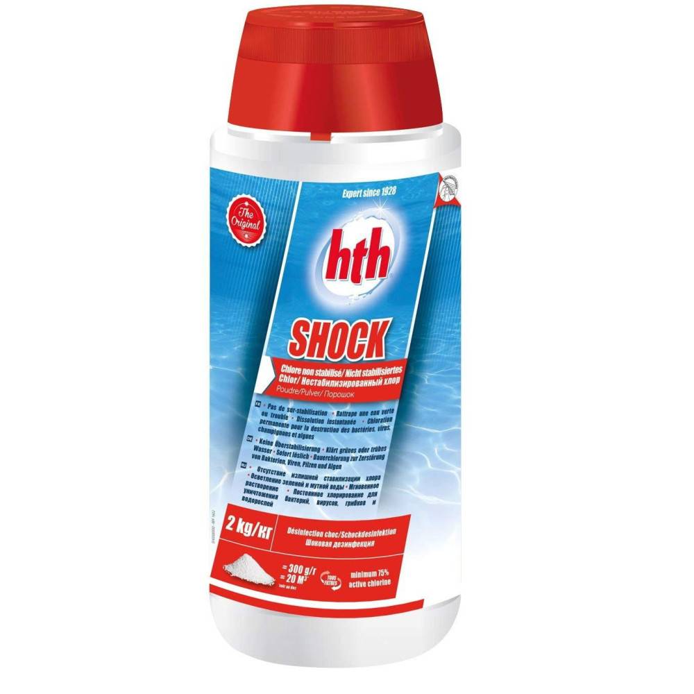 HTH - Désinfection choc - Poudre Hypochlorite De Calcium HTH Shock 2 Kg - Imagen 1