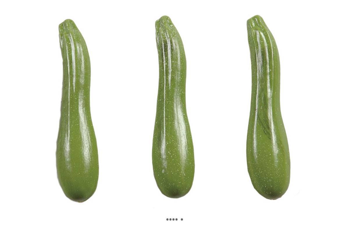 Artificielles - Courgette verte artificielle X 3 en Plastique soufflé L 180x40 mm - Imagen 2