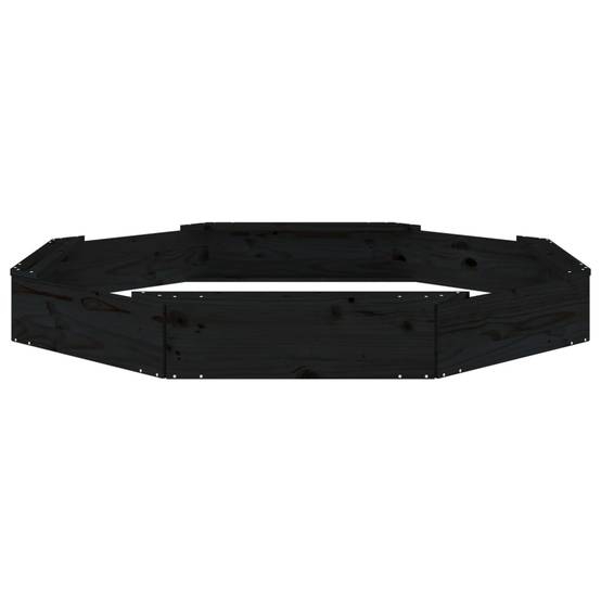 Maison Chic - Bac à sable - Maison de jeu pour enfants avec sièges noir octogone bois de pin massif-JU12119 - Image 4