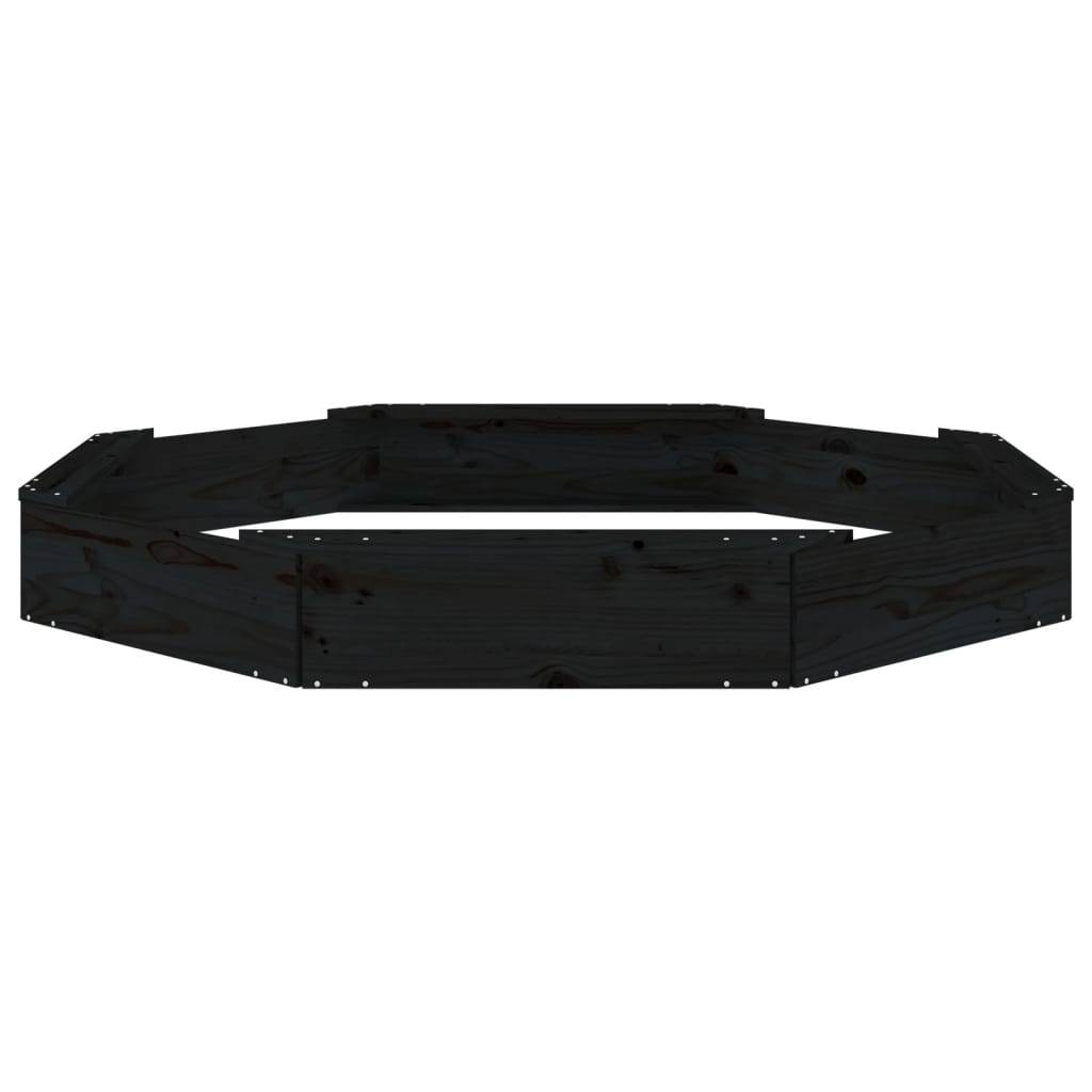 Maison Chic - Bac à sable - Maison de jeu pour enfants avec sièges noir octogone bois de pin massif-JU12119 - Image 4