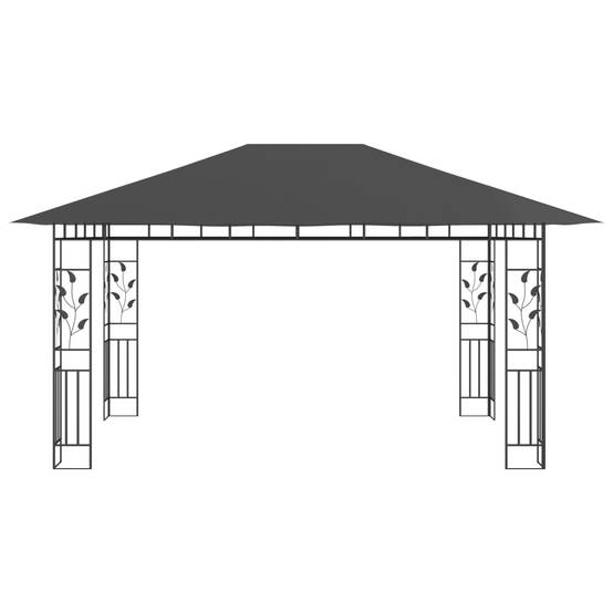 ComfortXL - Tonnelle de Terrasse 4x3m Acier avec Moustiquaire Toile Polyester Anti-UV Anthracite – ComfortXL Outdoor Living - Image 3
