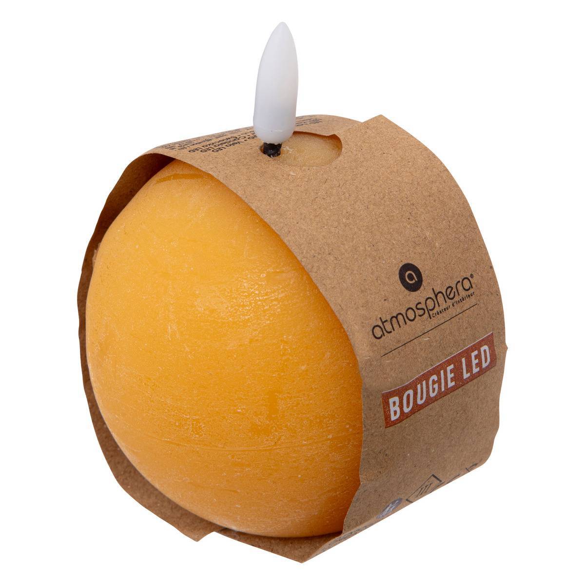Atmosphera - Bougie boule LED Molia D.8cm jaune - Atmosphera Créateur d'intérieur - Image 2