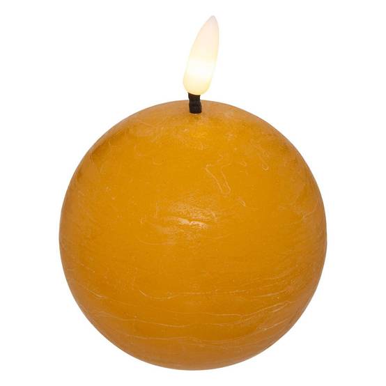 Atmosphera - Bougie boule LED Molia D.8cm jaune - Atmosphera Créateur d'intérieur - Image 3