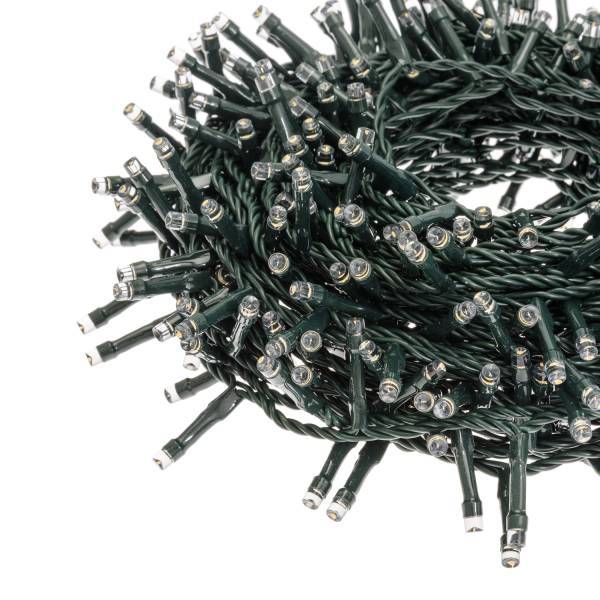 Lotti - Guirlande lumineuse extérieure 24,5M 600 LED ambré 8 jeux mémoire timer câble vert Lotti - Imagen 6