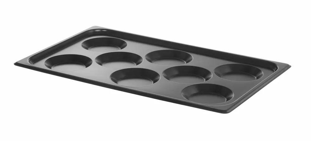 HENDI Plaque à Griller GN 1/1 Côtelée Antiadhésive PTFE - 530x325x15mm Aluminium Four 200°C