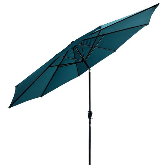 Happy Garden - Parasol droit HAPUNA rond 3,30m de diamètre bleu - HAPPY GARDEN - Imagen 3