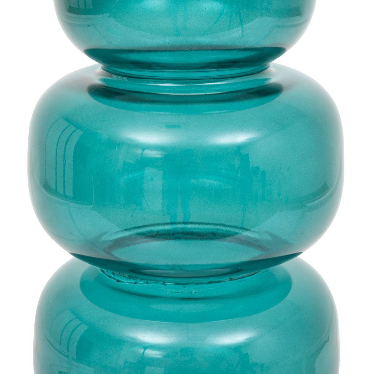 Atmosphera - Vase en verre "Be vintage" H25cm bleu canard - Atmosphera Créateur d'intérieur - Image 2