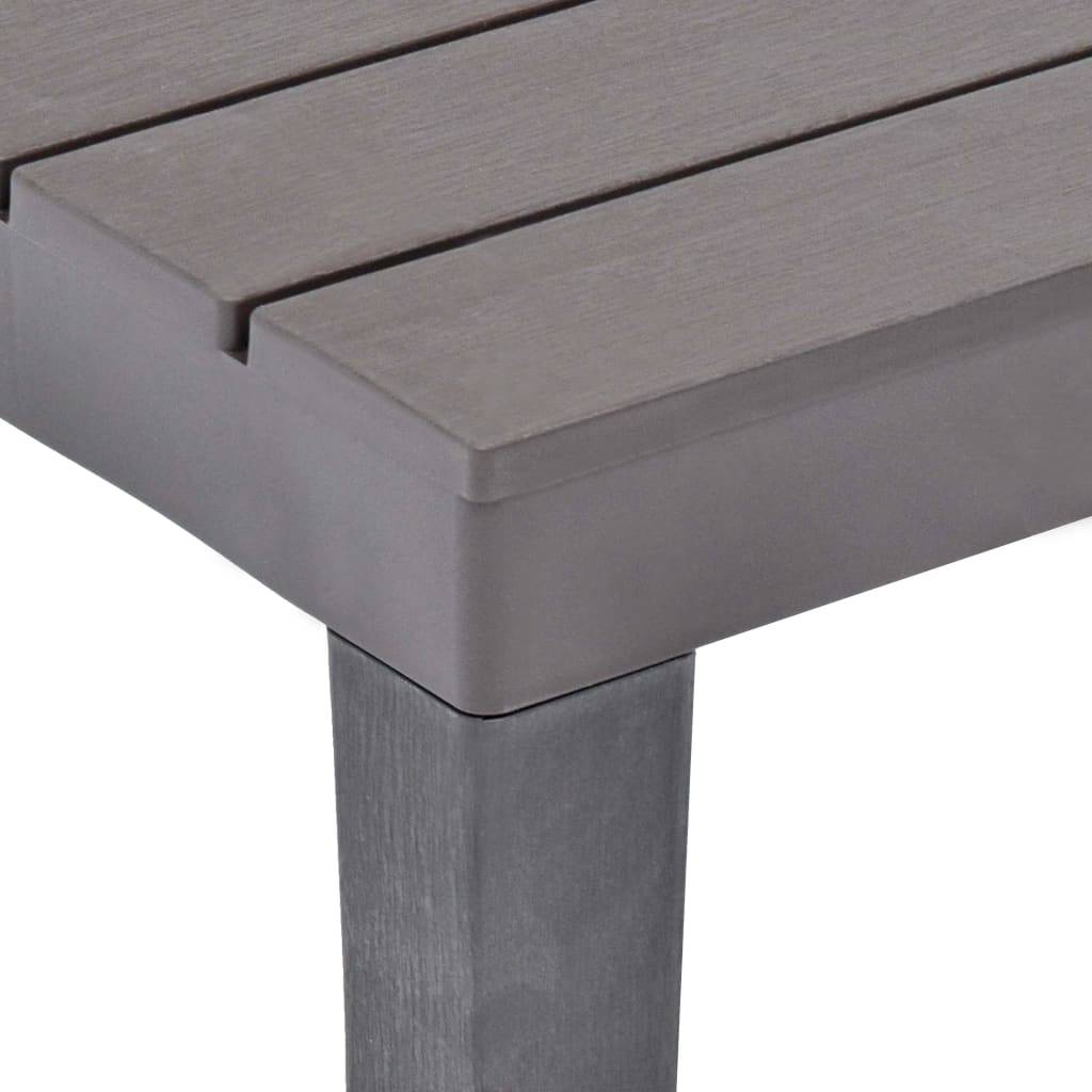 Vidaxl - Table de jardin avec 2 bancs Plastique Marron vidaXL 48779 - Imagen 4