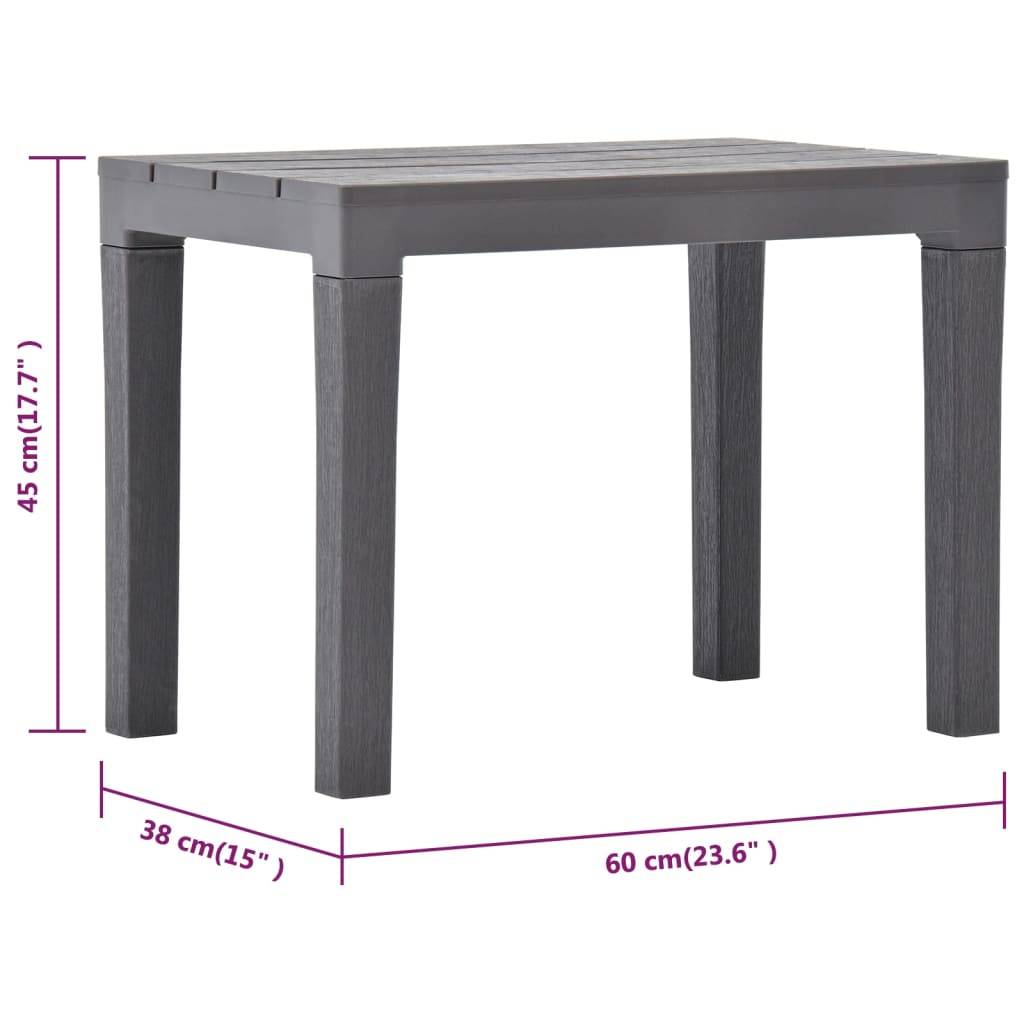 Vidaxl - Table de jardin avec 2 bancs Plastique Marron vidaXL 48779 - Imagen 3