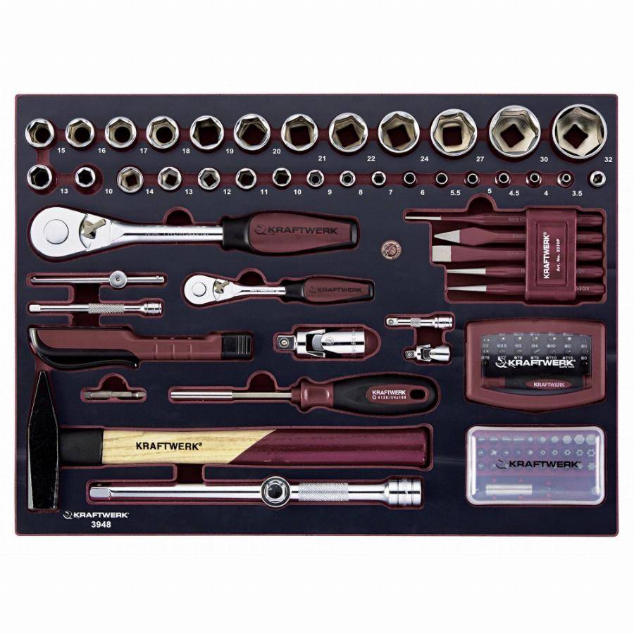 Coffret d'outils Pro-Line 1/4' + 1/2' KRAFTWERK 263 pièces - 3948 - Imagen 4