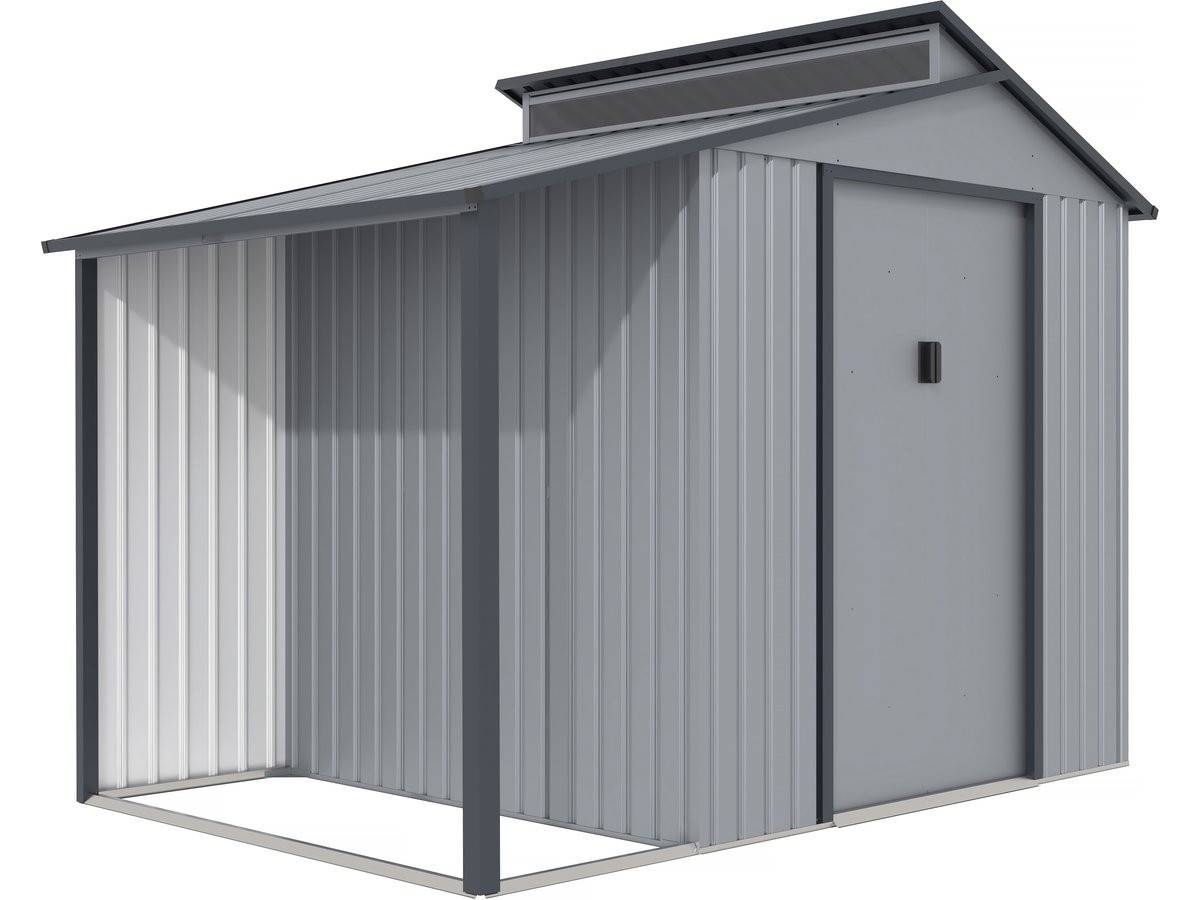 Habitat Et Jardin - Abri De Jardin Métal Avec Pergola "madras" - 5.64 M² - 193 X 292 X 229 Cm - Gris -habitat Et Jardin - Imagen 1