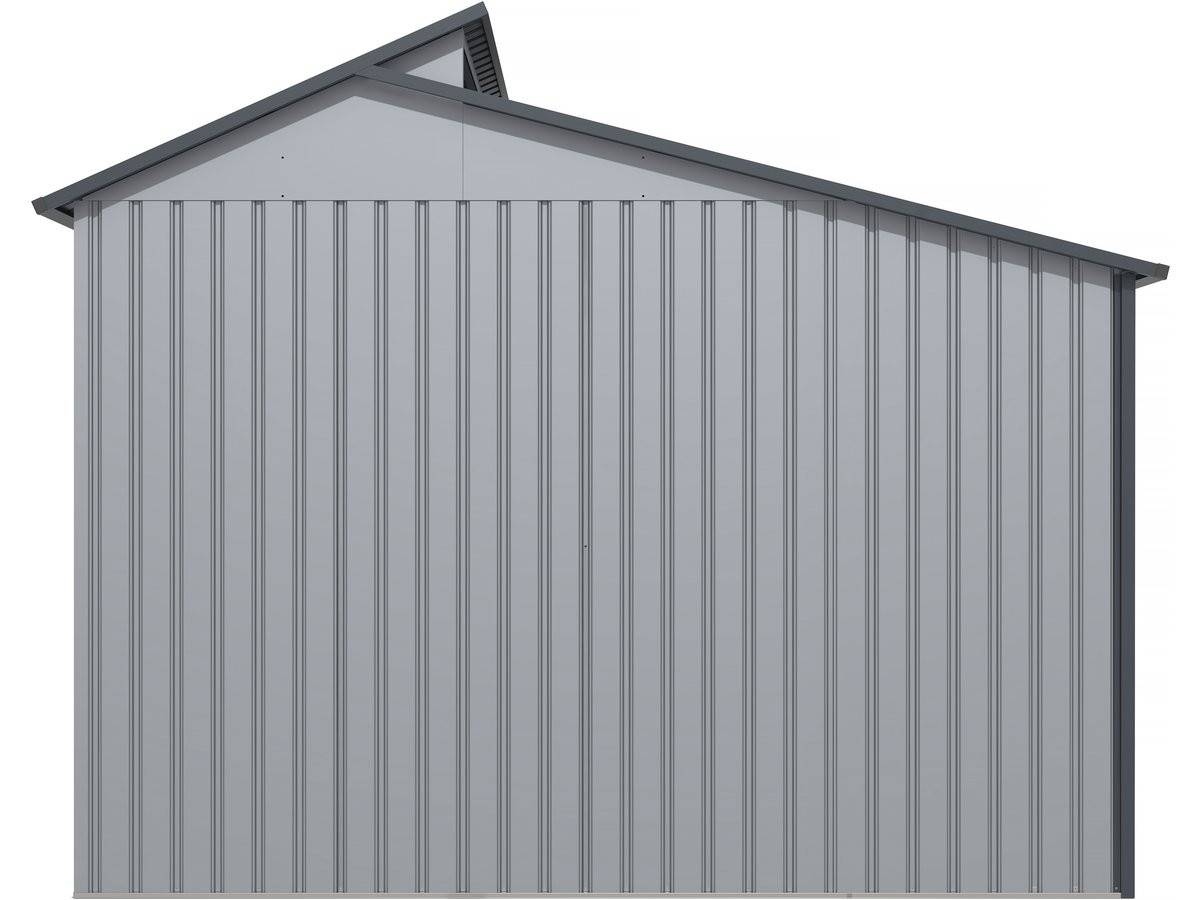 Habitat Et Jardin - Abri De Jardin Métal Avec Pergola "madras" - 5.64 M² - 193 X 292 X 229 Cm - Gris -habitat Et Jardin - Imagen 6