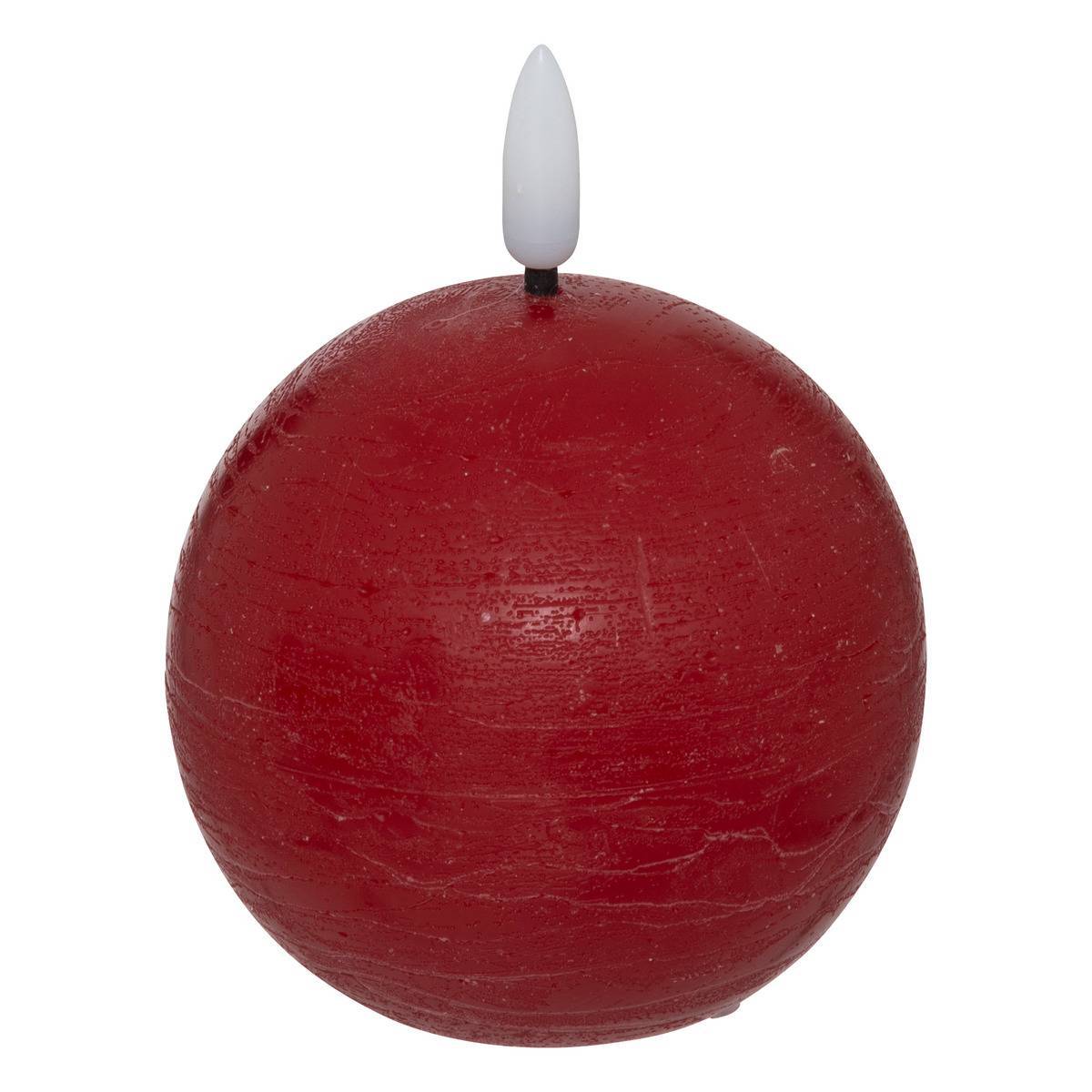 Atmosphera - Bougie boule LED Molia D.12cm rouge - Atmosphera Créateur d'intérieur