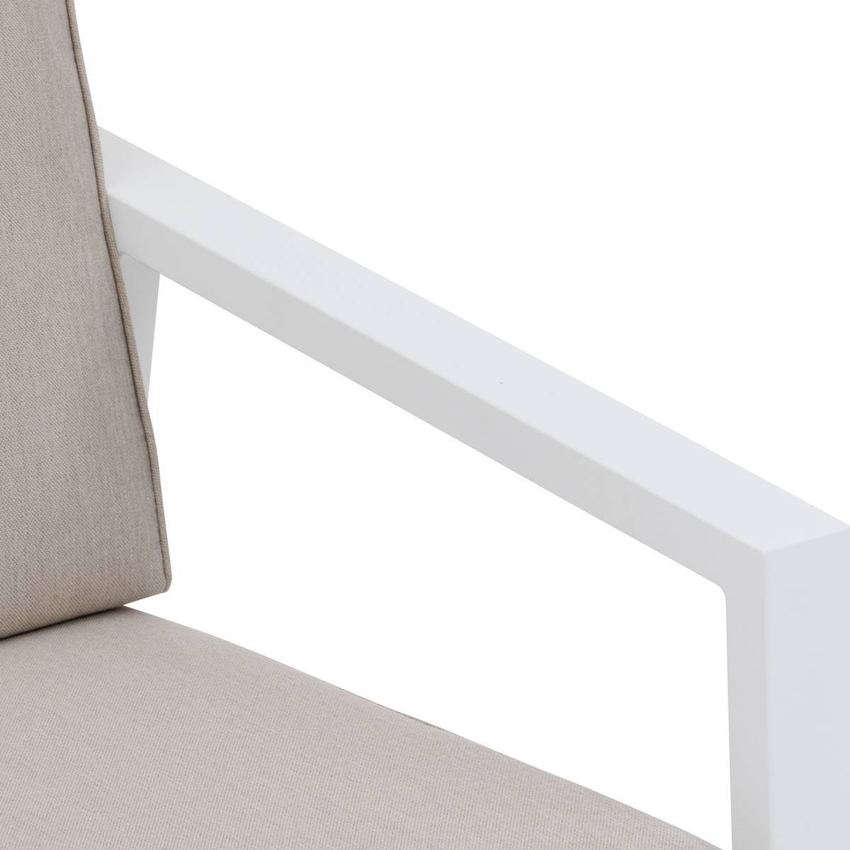 Hesperide - Canapé de jardin "Pavane" blanc en aluminium traité époxy Hespéride - Imagen 3