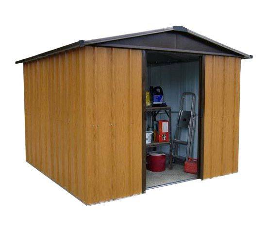 Trigano - Abri Métal 1013WGY - S.H. T. 12,00 m² - H. 212cm - Marron bois Trigano - Imagen 1