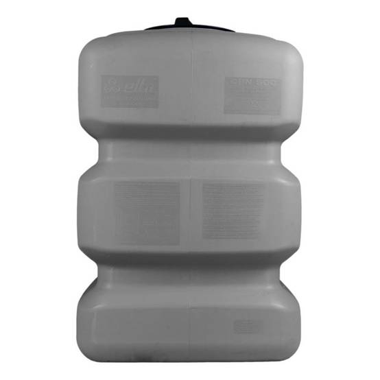 Cuve récupération eau de pluie 500L - Réservoir aérien compact Gris - Polyéthylène - ELBI CPN - Image 6