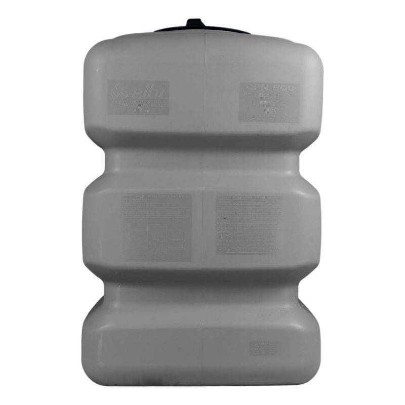 Cuve récupération eau de pluie 500L - Réservoir aérien compact Gris - Polyéthylène - ELBI CPN - Image 6