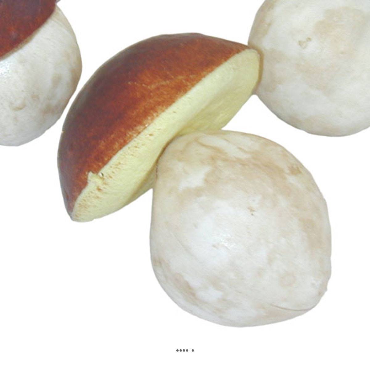 Artificielles - Bolets artificiels en lot de 3 en Plastique soufflé H 80x65 mm - Imagen 3