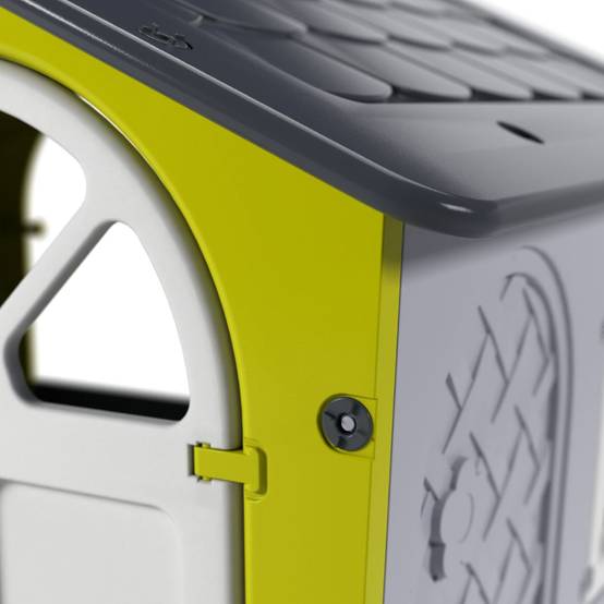 Maisonnette cabane plastique vert citron STORM - Image 4
