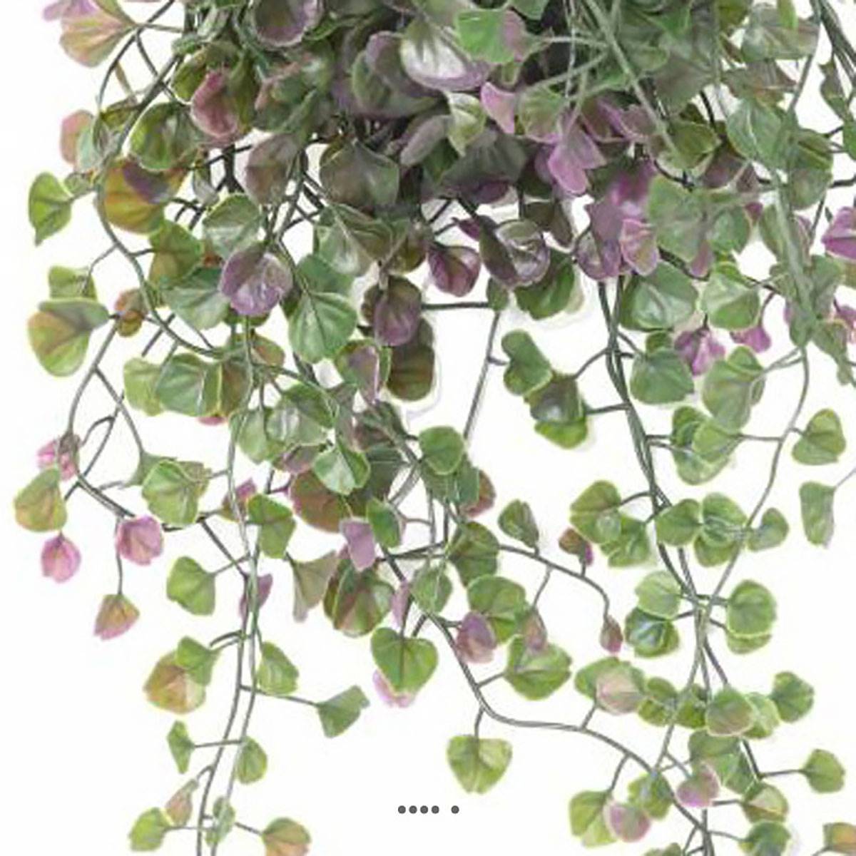 Artificielles - Dicondra artificiel en chute pour extérieur plastique L 50 cm l 30 cm vert-rose - Imagen 3