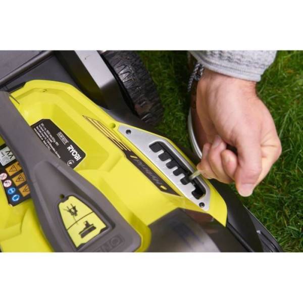 Ryobi - Tondeuse a Gazon RYOBI -   poussée HYBRIDE 36V (alimentation par 2 batteries ONE+™) - coupe 37 cm + 2 batteries 5 Ah & charg. - RY18LMH - Image 3
