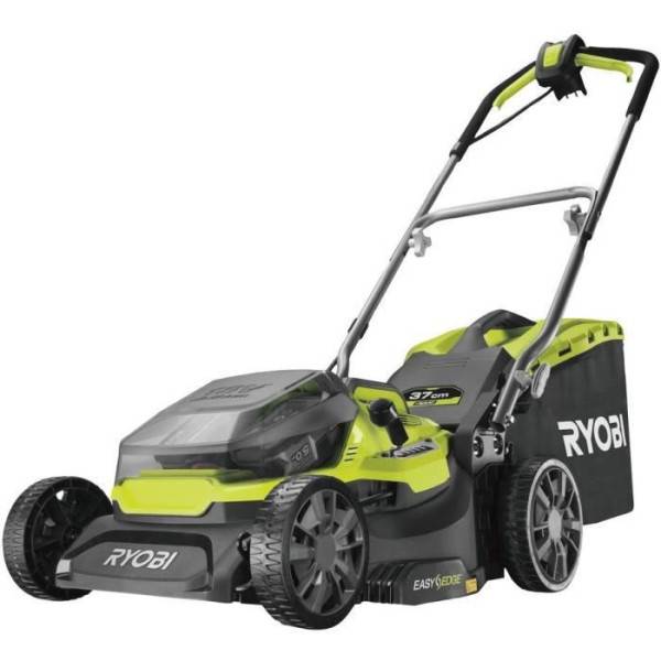 Ryobi - Tondeuse a Gazon RYOBI -   poussée HYBRIDE 36V (alimentation par 2 batteries ONE+™) - coupe 37 cm + 2 batteries 5 Ah & charg. - RY18LMH