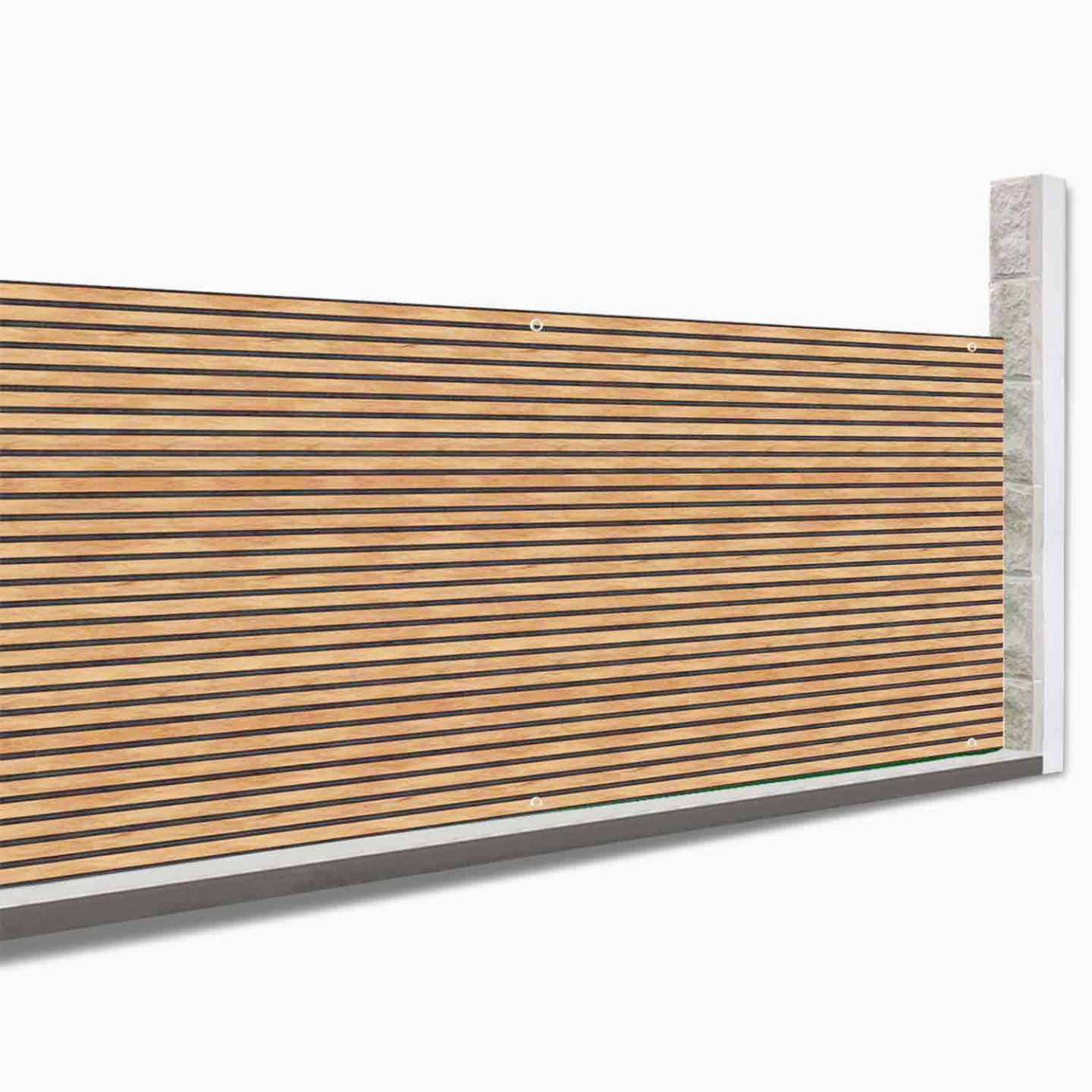 Brise vue occultant 1,5 x 10 M effet claustra en bois 160 gr/m² - Image 2
