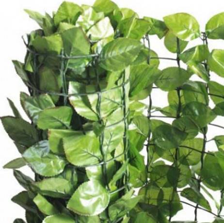 James Grass - France Green - Haie artificielle feuillage rosier, Long 21 m, Hauteur 1 m - Imagen 2
