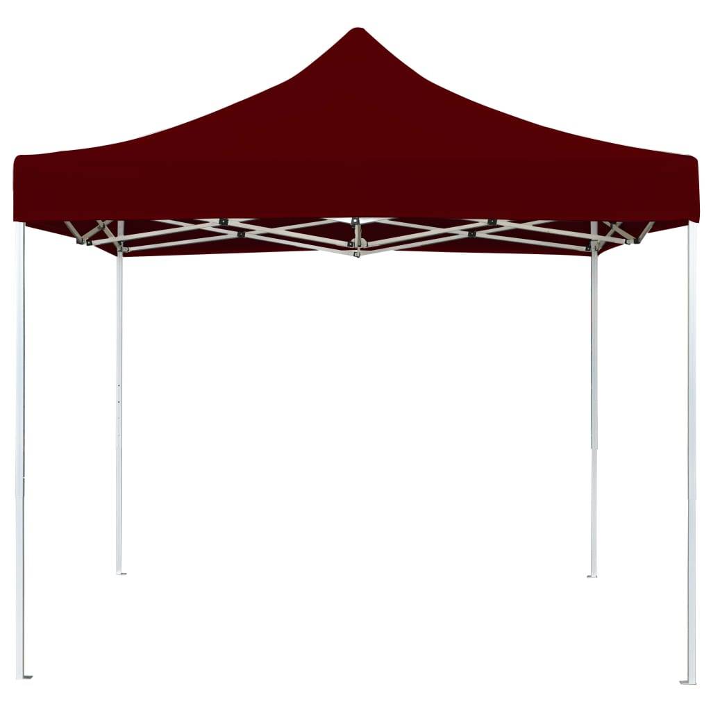 Tente de réception pliable - Tonnelle de jardin - Barnum Aluminium 3 x 3 m Bordeaux - MEUBLE PRO - Image 1