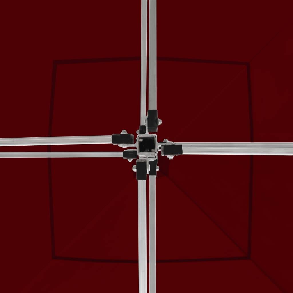Tente de réception pliable - Tonnelle de jardin - Barnum Aluminium 3 x 3 m Bordeaux - MEUBLE PRO - Image 4