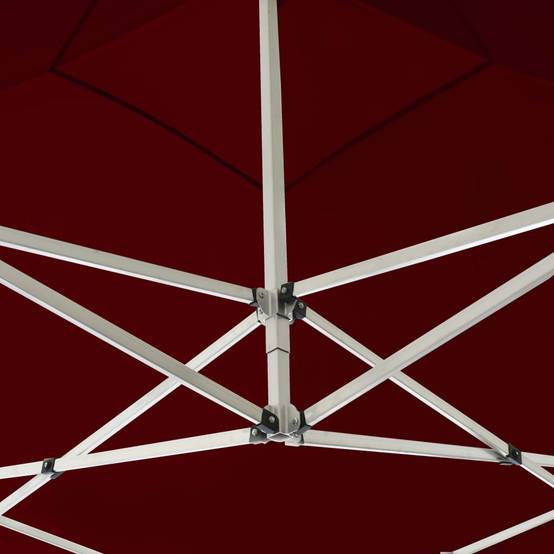 Tente de réception pliable - Tonnelle de jardin - Barnum Aluminium 3 x 3 m Bordeaux - MEUBLE PRO - Image 5