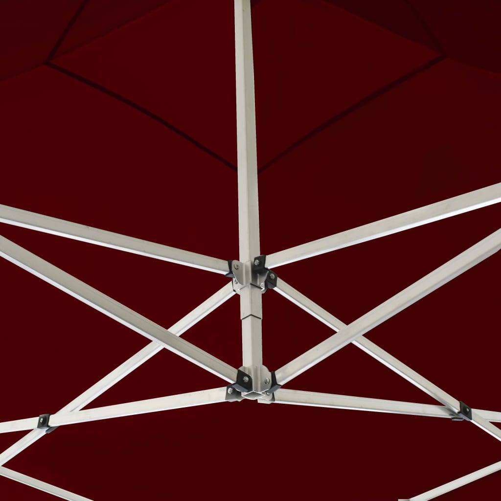 Tente de réception pliable - Tonnelle de jardin - Barnum Aluminium 3 x 3 m Bordeaux - MEUBLE PRO - Image 5