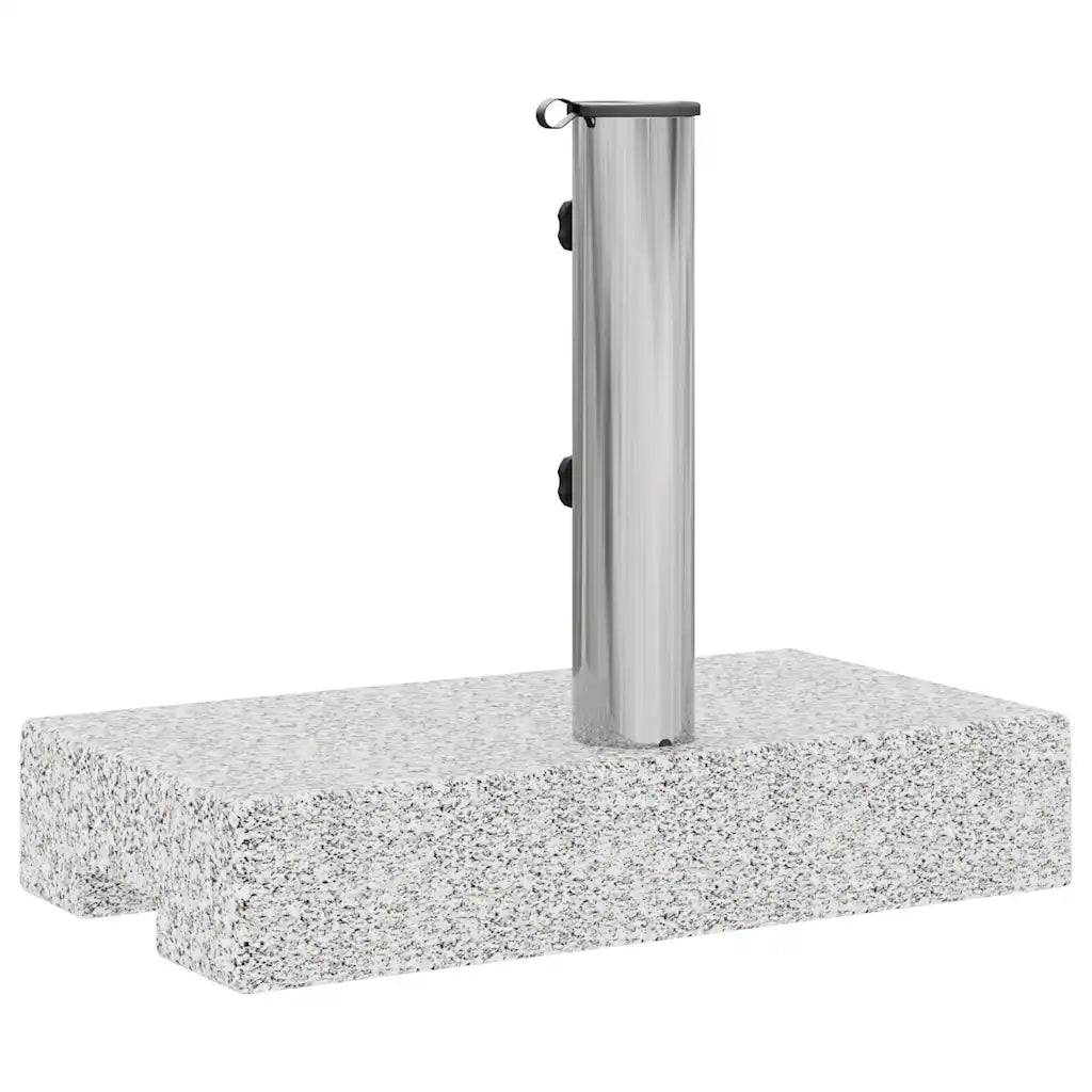 Helloshop26 - Socle de parasol rectangulaire 45 x 25 x 38,5 cm stable élégant en granite gris - Image 5