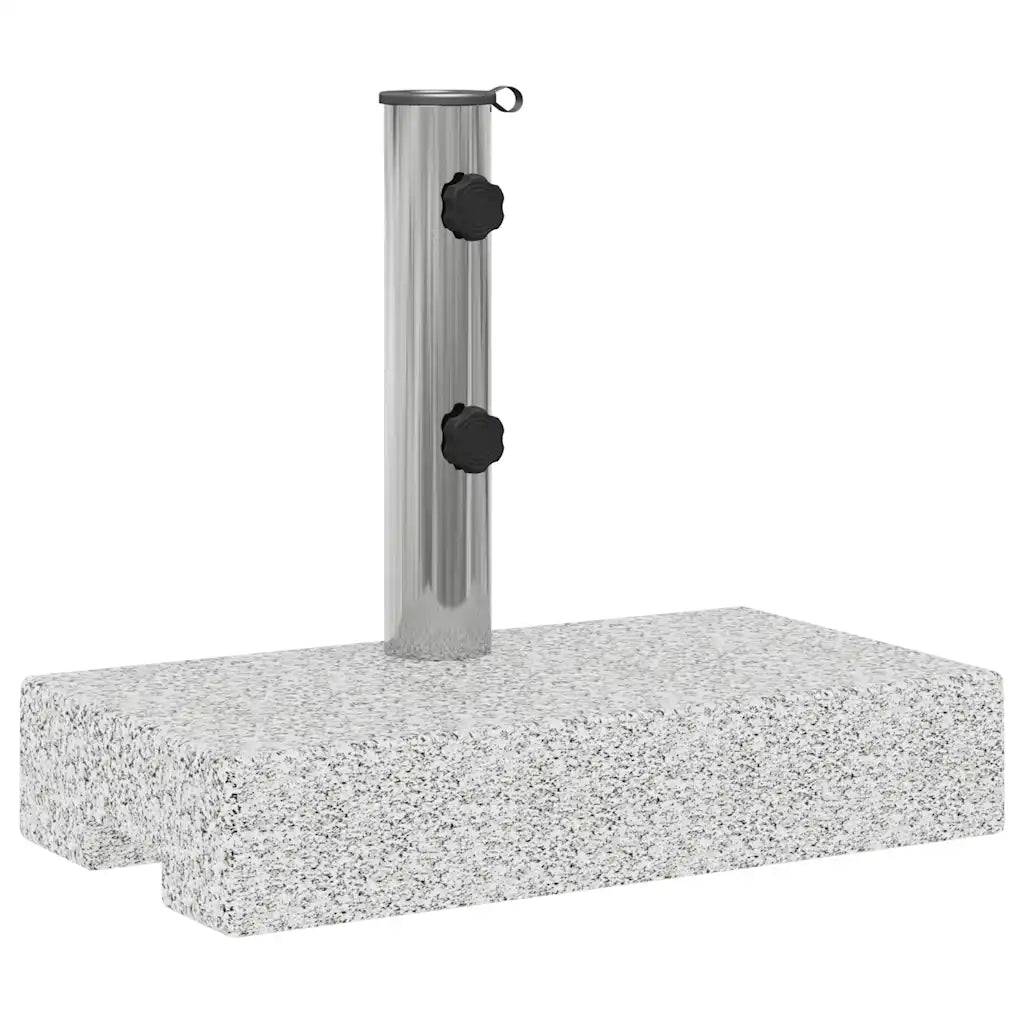 Helloshop26 - Socle de parasol rectangulaire 45 x 25 x 38,5 cm stable élégant en granite gris - Image 1