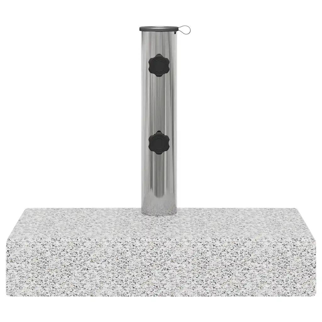 Helloshop26 - Socle de parasol rectangulaire 45 x 25 x 38,5 cm stable élégant en granite gris - Image 3