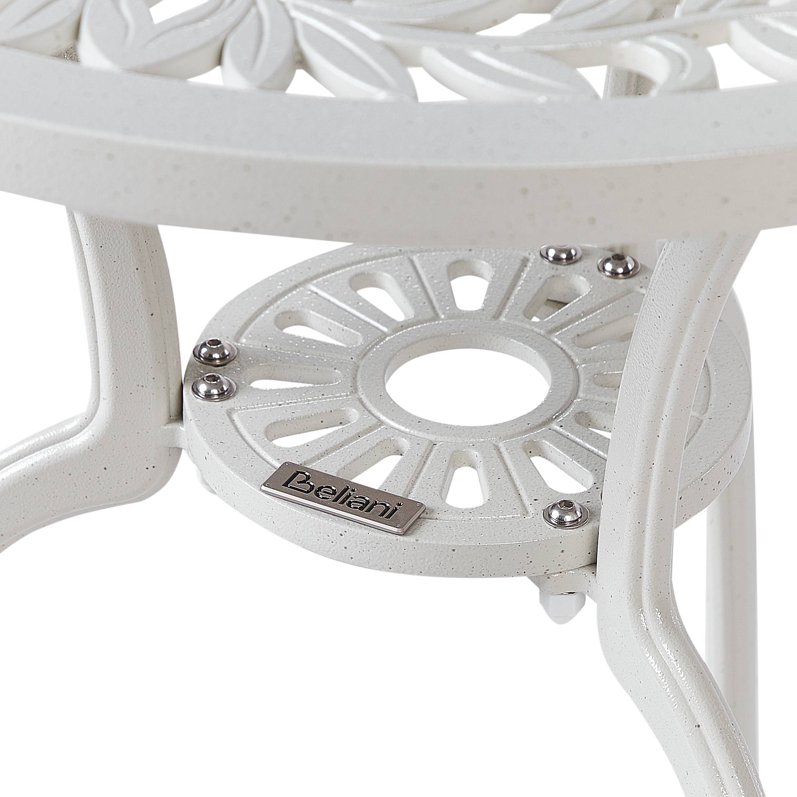 Beliani - Table bistrot Aluminium Blanc cassé DASCIO - Beliani - Imagen 6